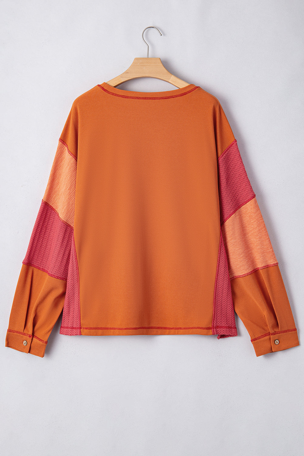 Textured Color Block Patchwork Top