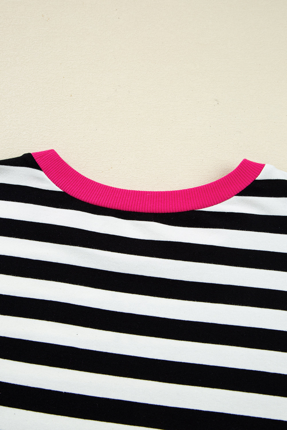 Black Stripe Color Block Edge Pullover and Shorts PLus Size Set