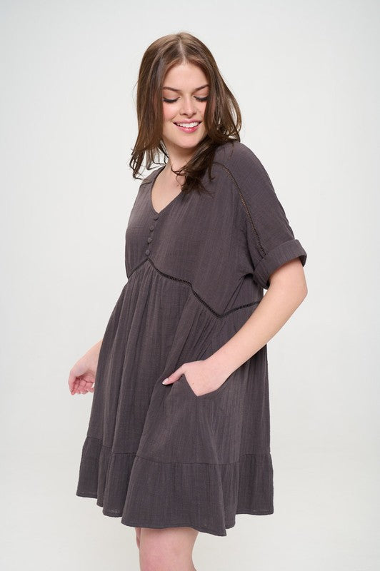 Jade by Jane Short Sleeve Mini Dress