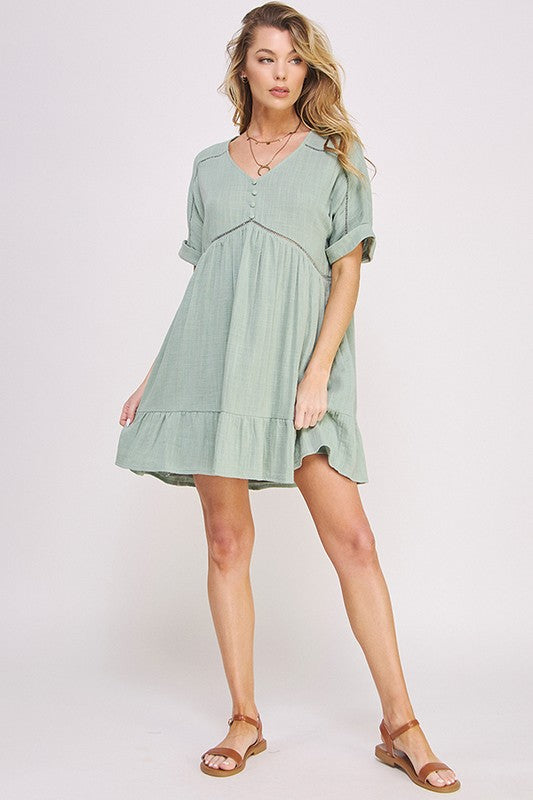 Jade by Jane Short Sleeve Mini Dress