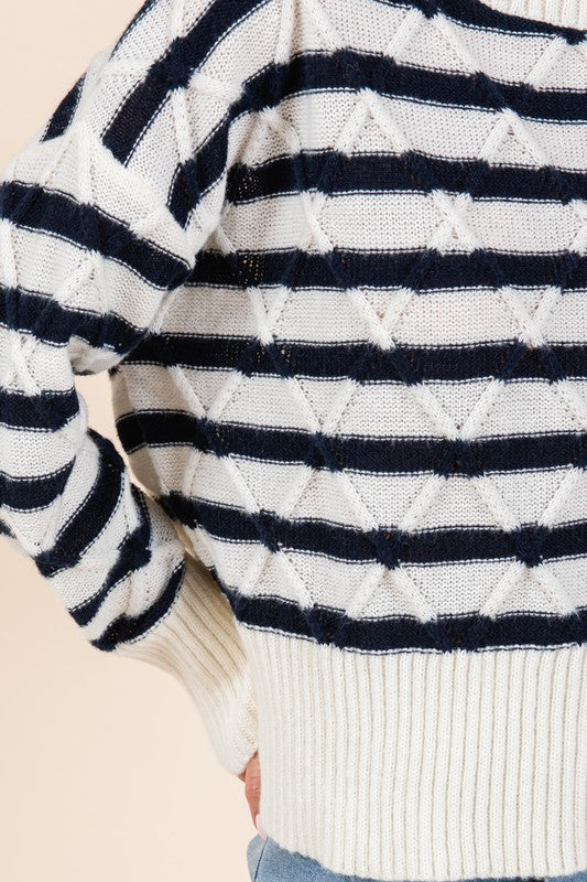 The Way I See It Argyle Knit Sweater PLUS
