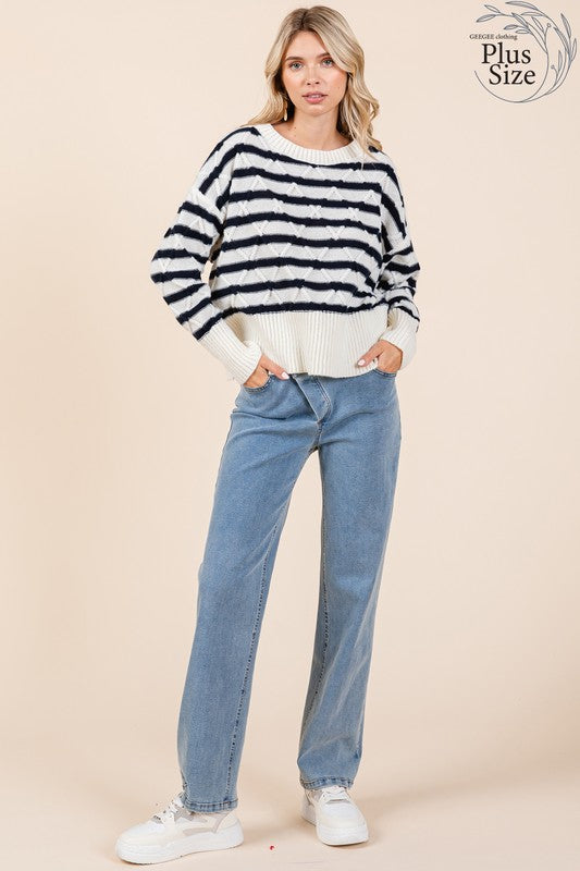 The Way I See It Argyle Knit Sweater PLUS