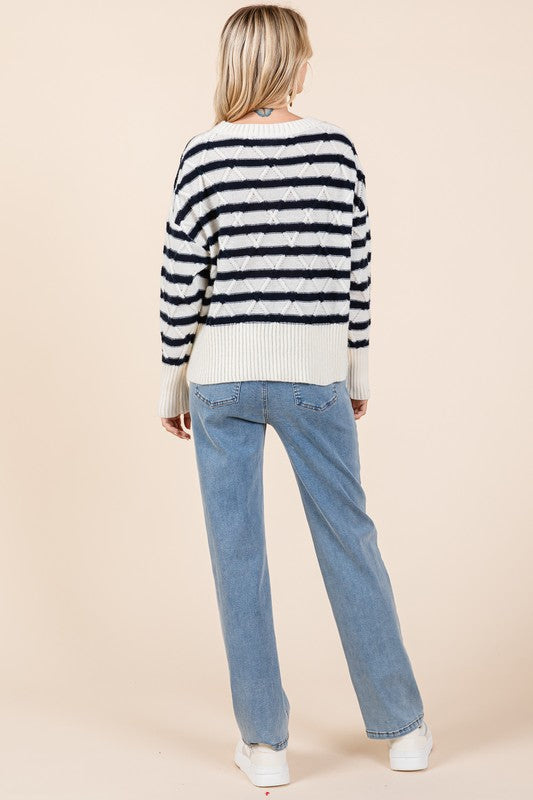 The Way I See It Argyle Knit Sweater PLUS