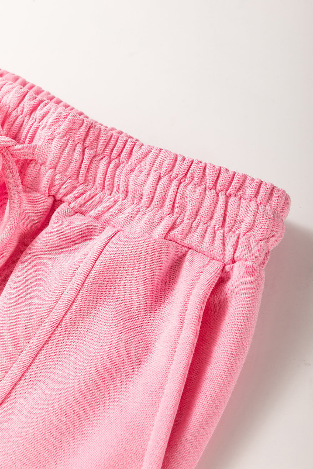 Pink Patchwork Pullover Top and Cargo Pants Set