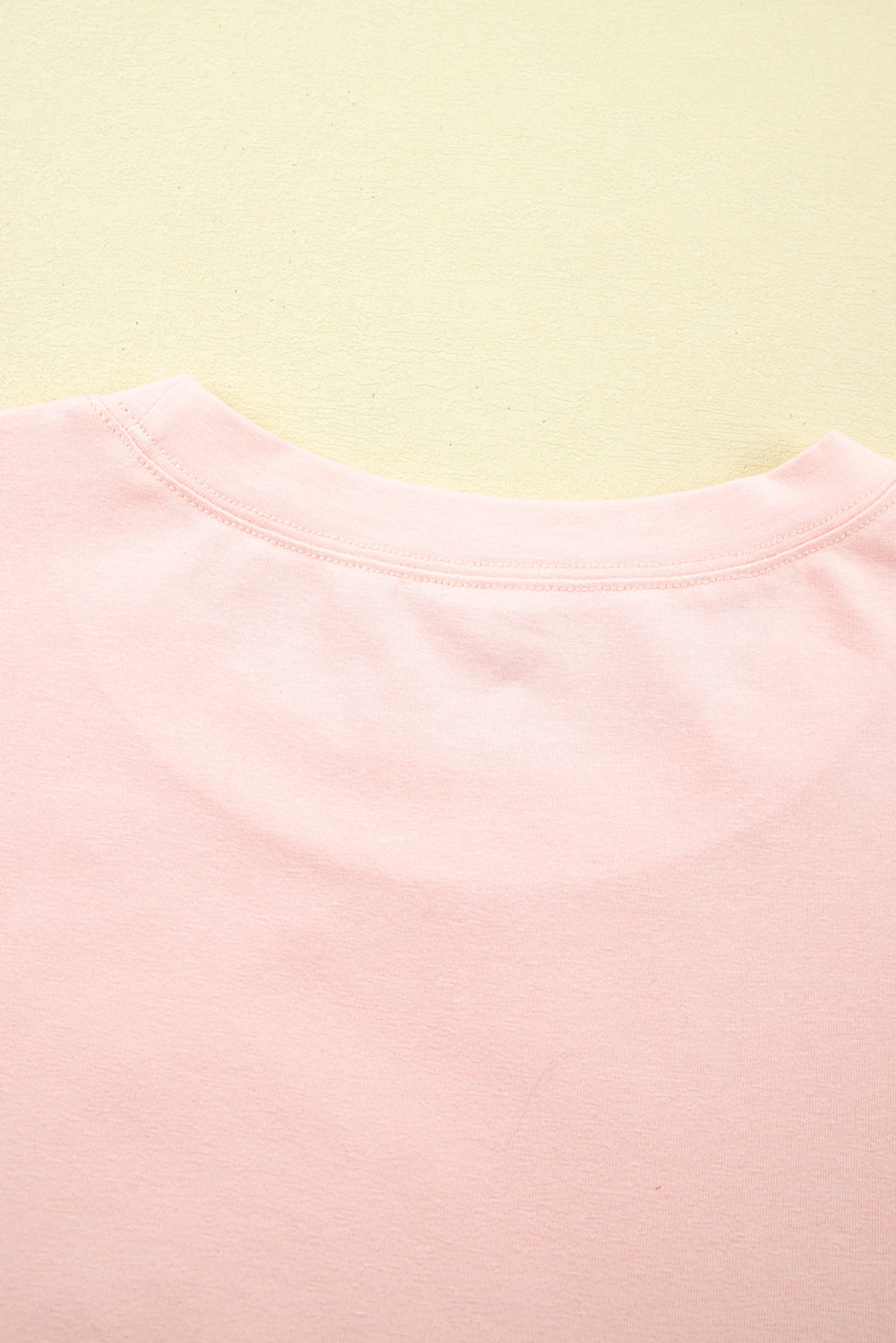 Light Pink Eyelet Lace Star Applique Plus Size T Shirt