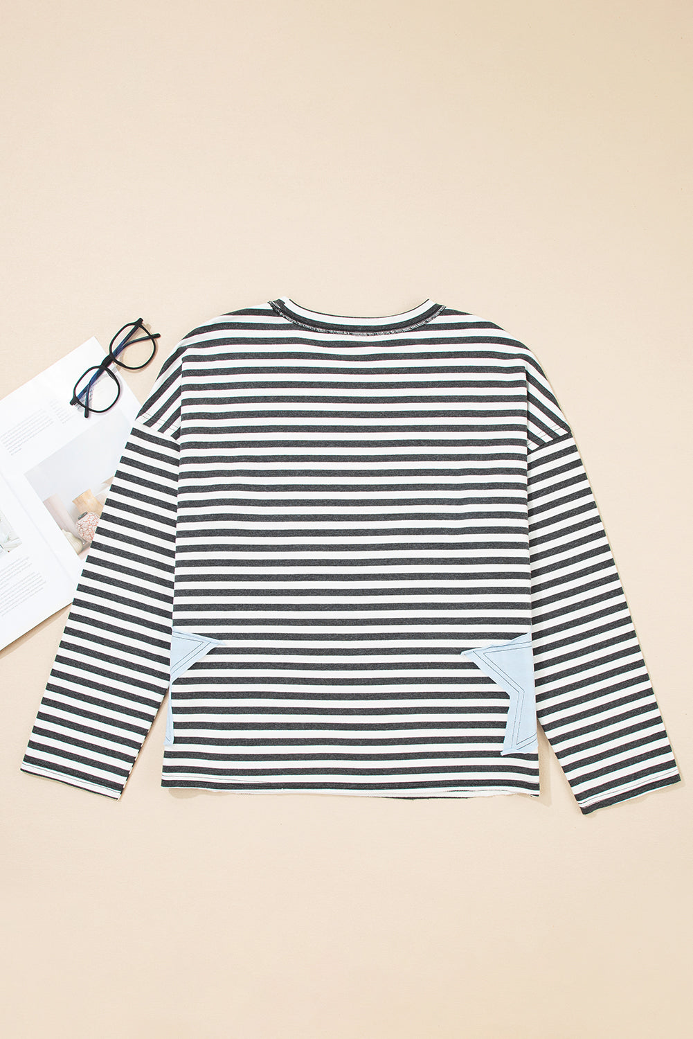 Starry Raw Edge Casual Knit Top