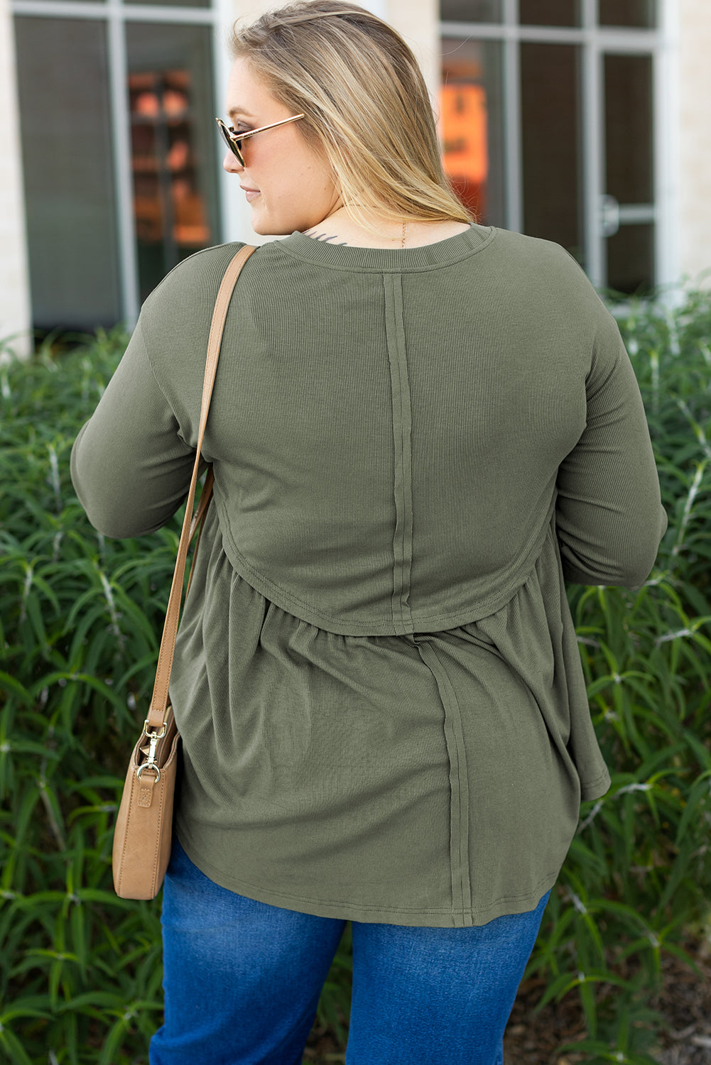 Mist Green Knitted Babydoll PLUS