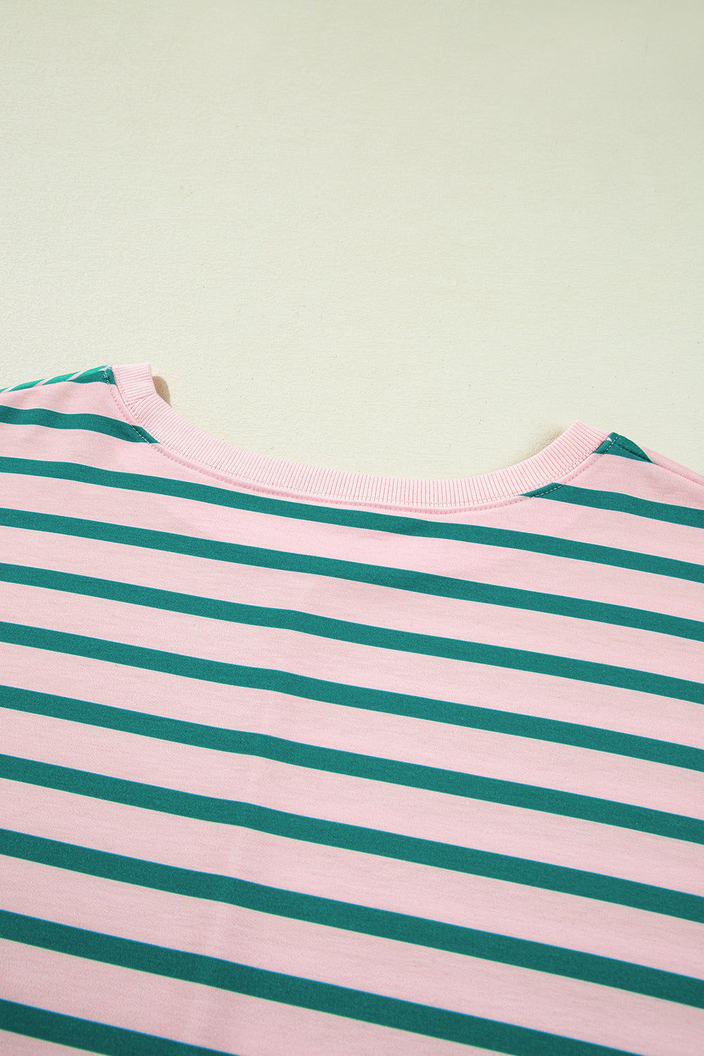 Green Stripe Colorblock Plus Size Sweatshirt