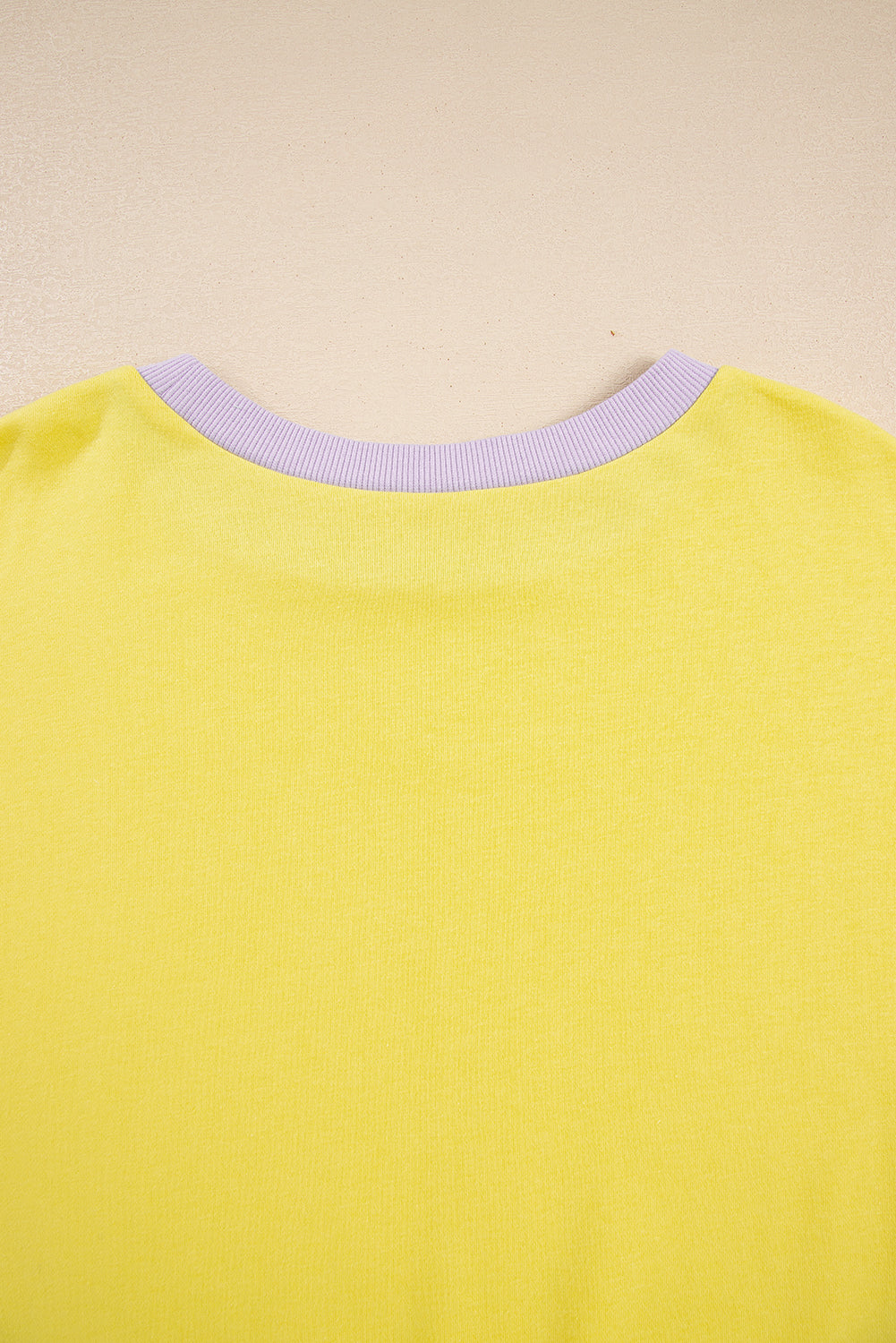 Yellow Striped Colorblock Plus Size Pullover Sweatshirt