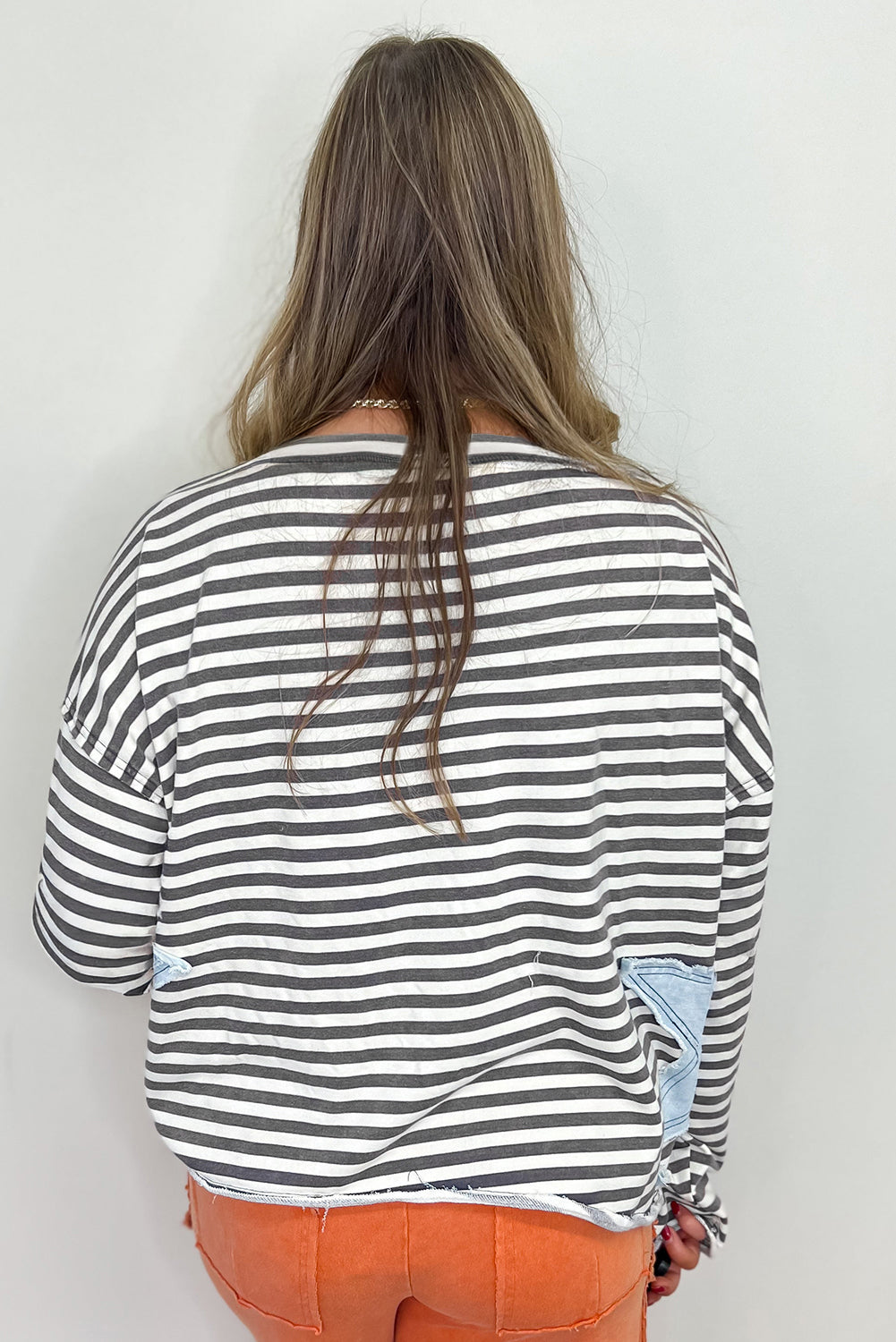 Starry Raw Edge Casual Knit Top