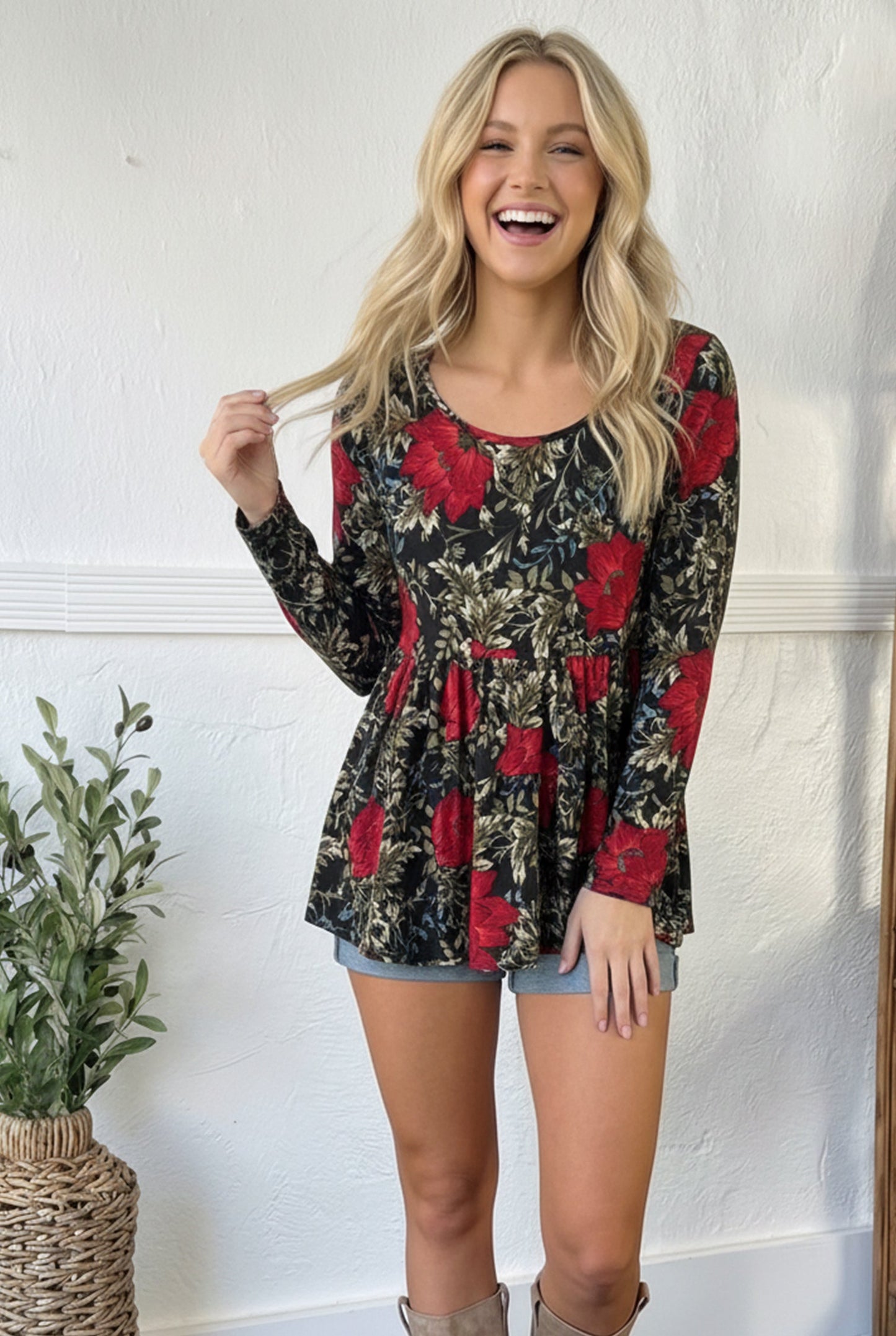 Scarlet Meadow Babydoll Blouse