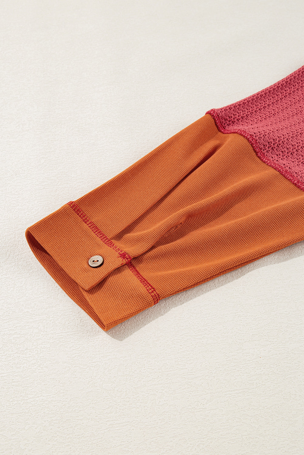 Textured Color Block Patchwork Top