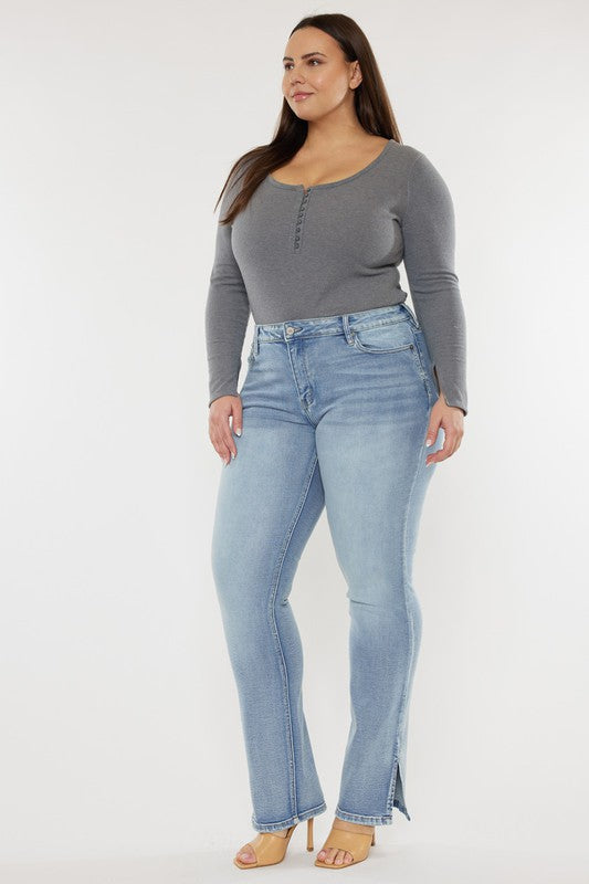 KanCan Mid Rise Y2K Medium Wash Bootcut Jeans PLUS