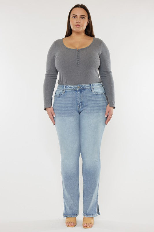 KanCan Mid Rise Y2K Medium Wash Bootcut Jeans PLUS