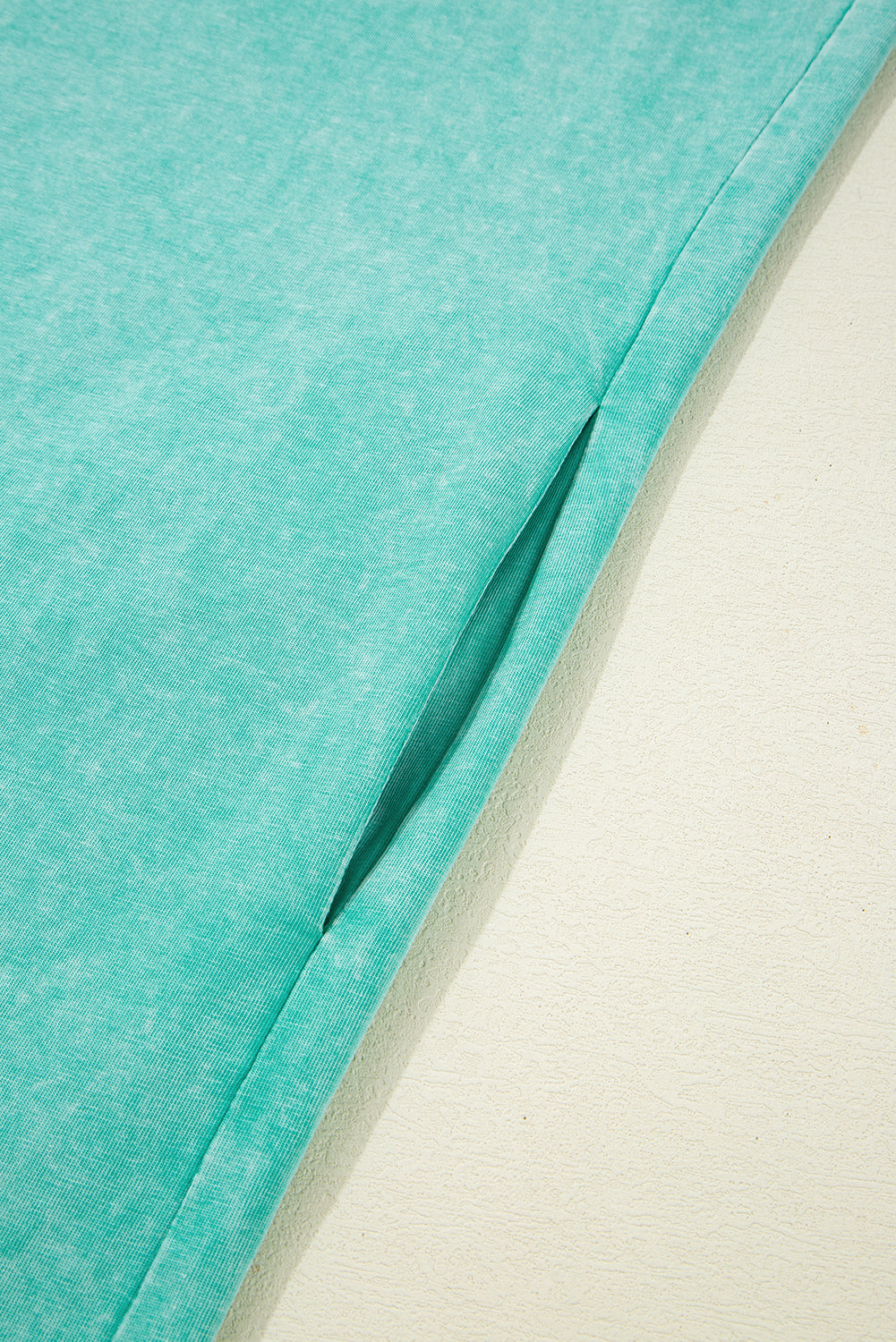 Clearly Aqua Mineral Wash Pocketed T-shirt Long Dress