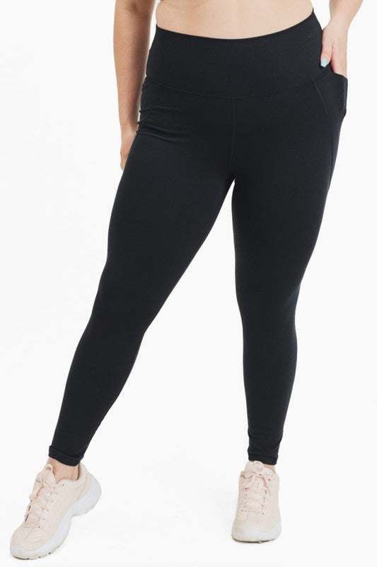 Mono B Tapered Band Essential High Waist Leggings PLUS