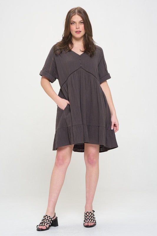 Jade by Jane Short Sleeve Mini Dress