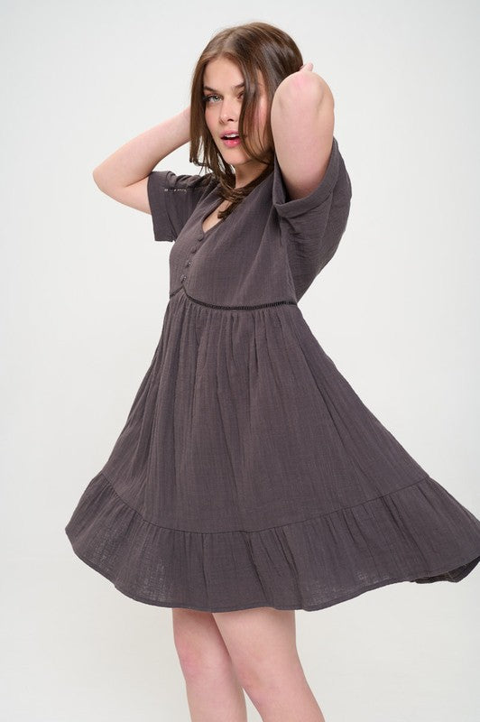 Jade by Jane Short Sleeve Mini Dress