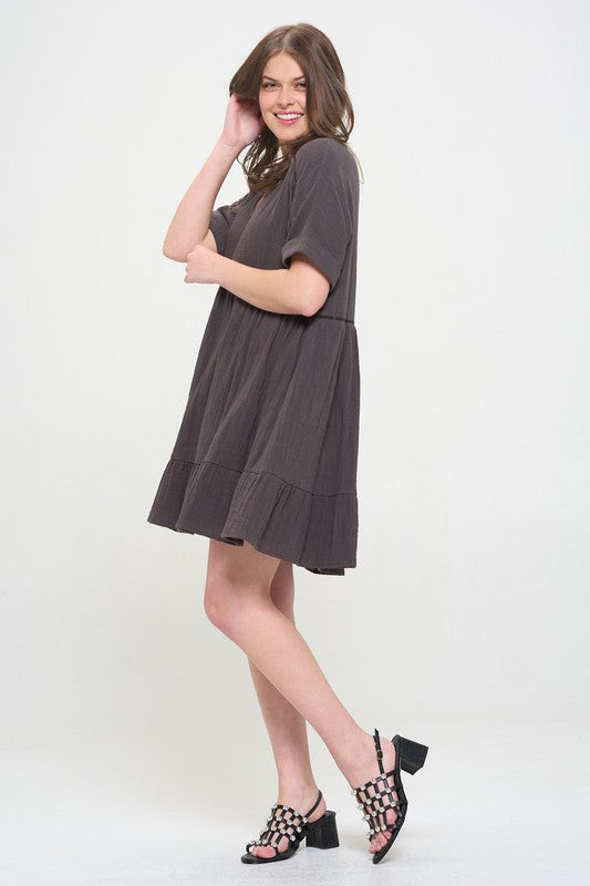 Jade by Jane Short Sleeve Mini Dress