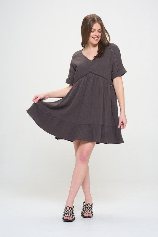 Jade by Jane Short Sleeve Mini Dress