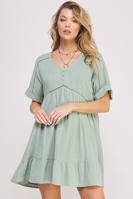Jade by Jane Short Sleeve Mini Dress