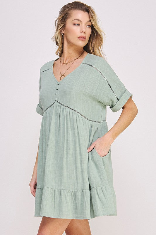 Jade by Jane Short Sleeve Mini Dress