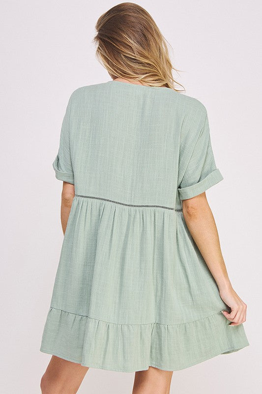 Jade by Jane Short Sleeve Mini Dress