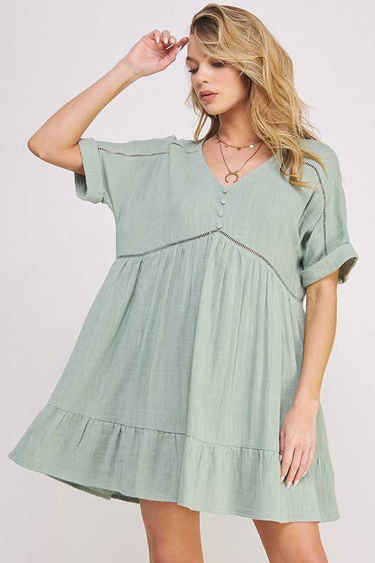 Jade by Jane Short Sleeve Mini Dress