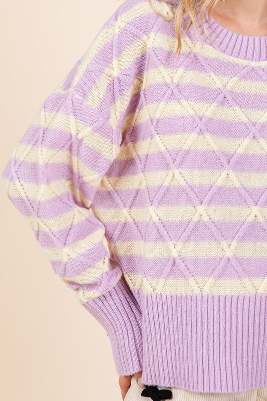 The Way I See It Argyle Knit Sweater PLUS