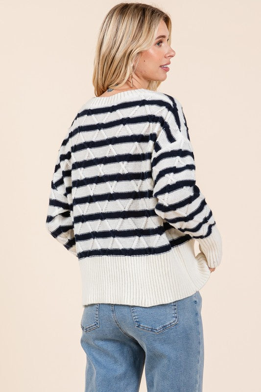 The Way I See It Argyle Knit Sweater PLUS
