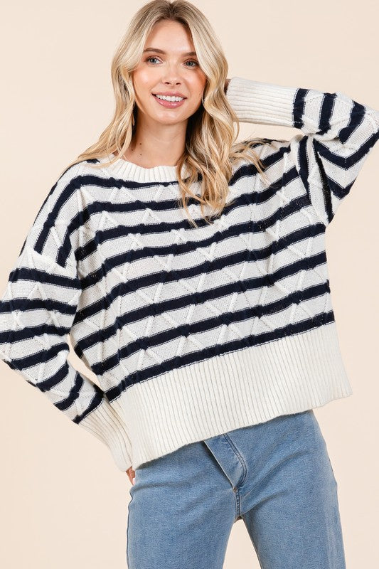 The Way I See It Argyle Knit Sweater PLUS