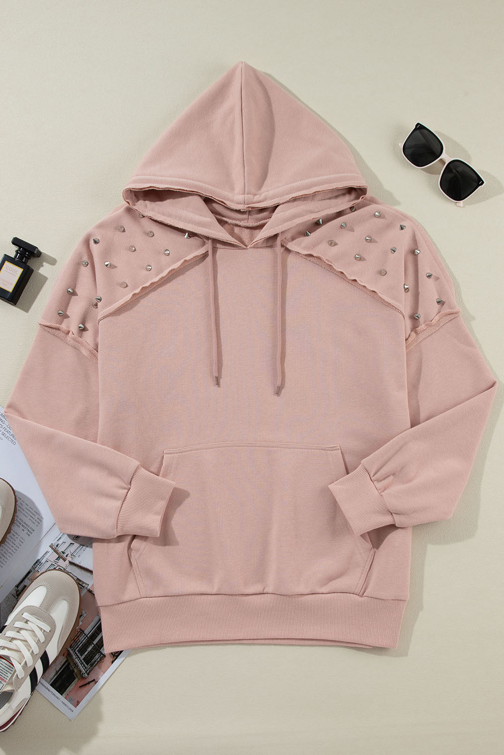 Rivet Stud Raglan Hoodie