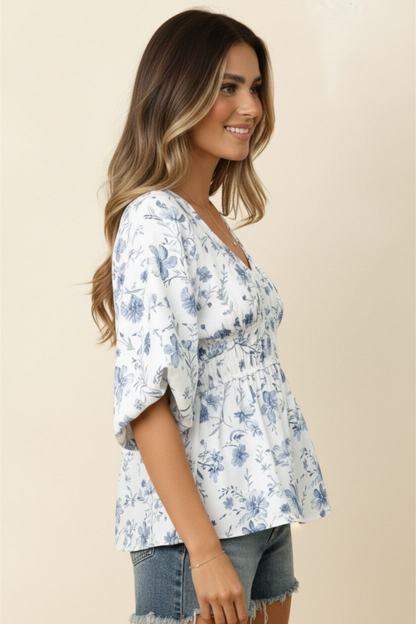 Sunday in Provence Peplum Blouse