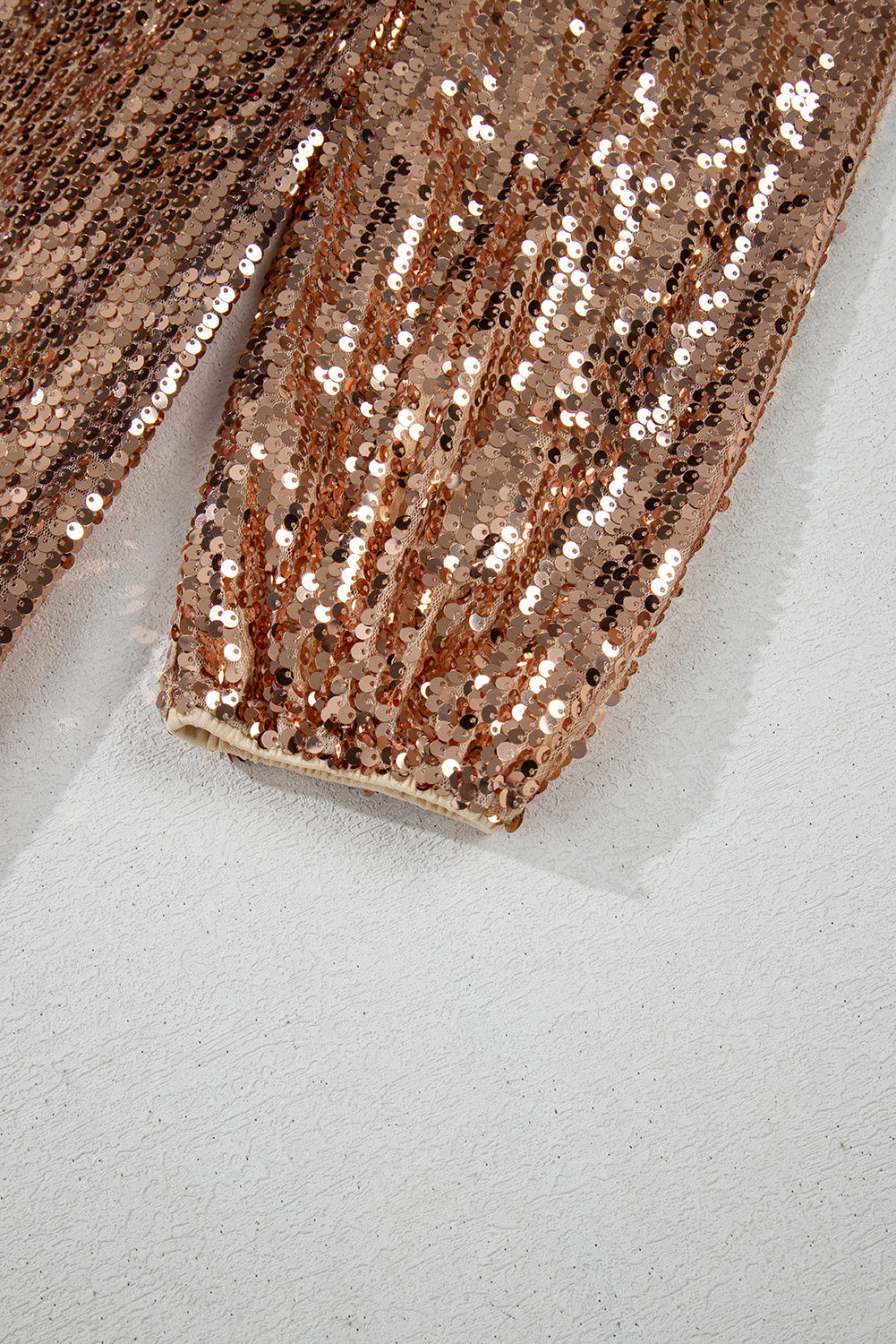 Gold Sequined Cutout Mini Dress
