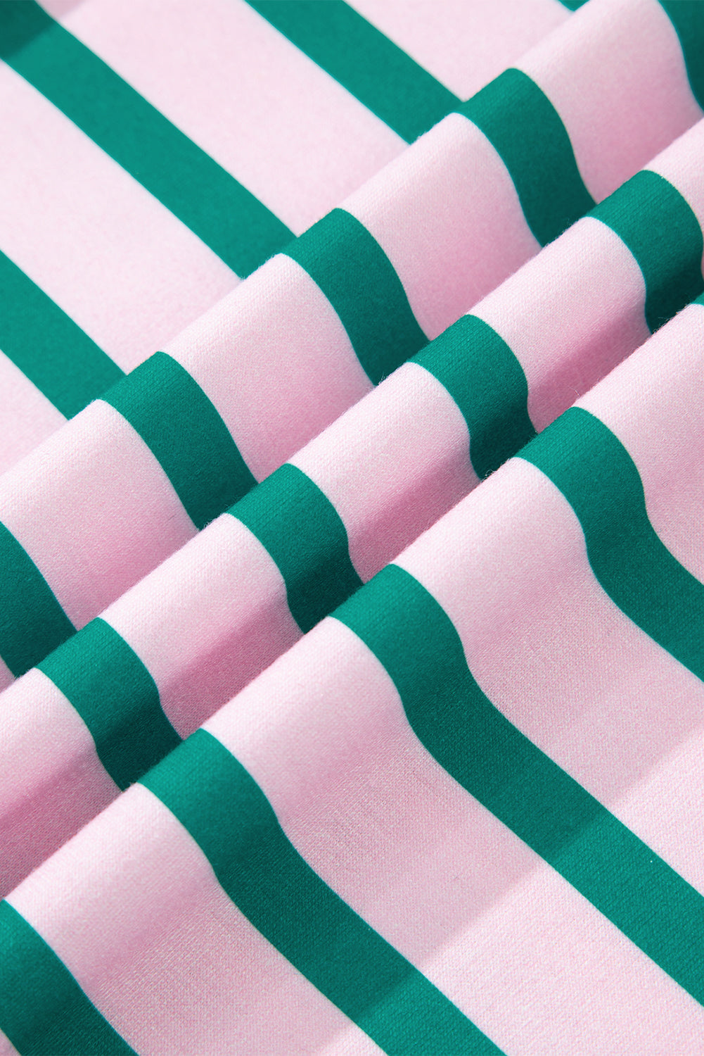 Green Stripe Colorblock Sweatshirt