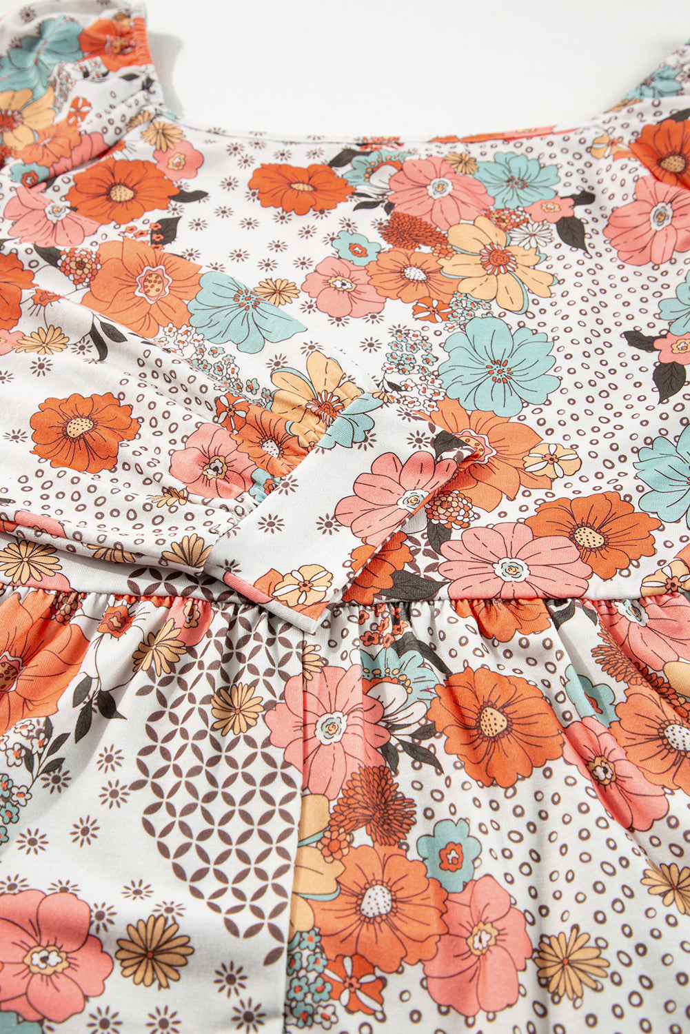 Fall Florals Peplum Blouse PLUS