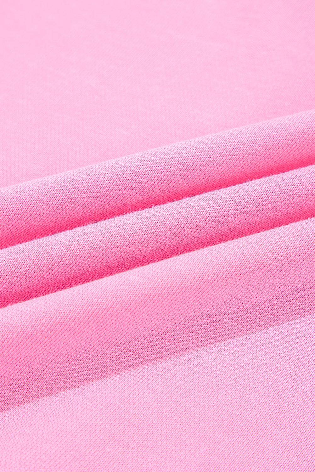 Pink Tiered Ruffle Ribbed Crew Neck Pullover Plus Size Top
