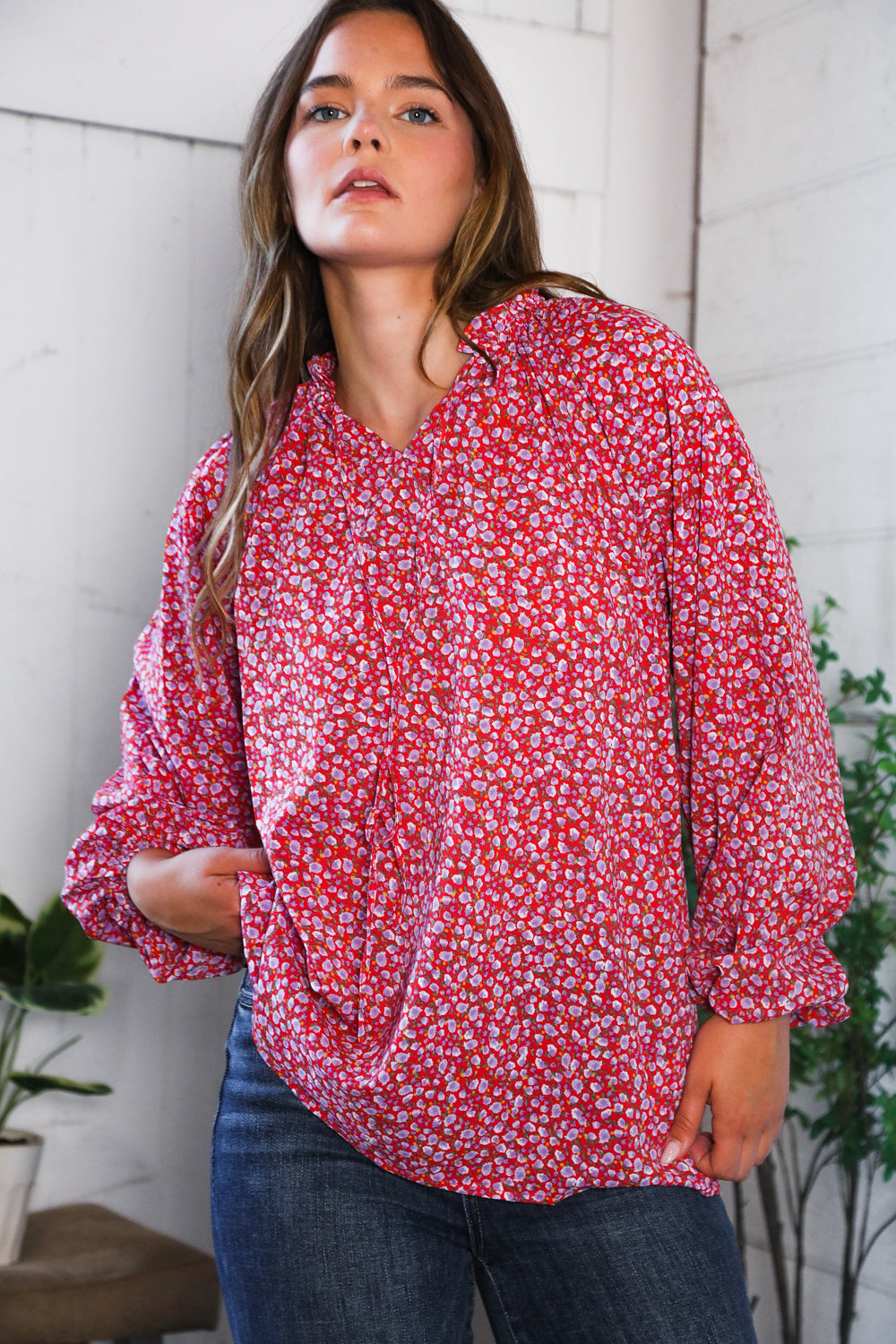 Poppy Daydream Floral Woven Blouse