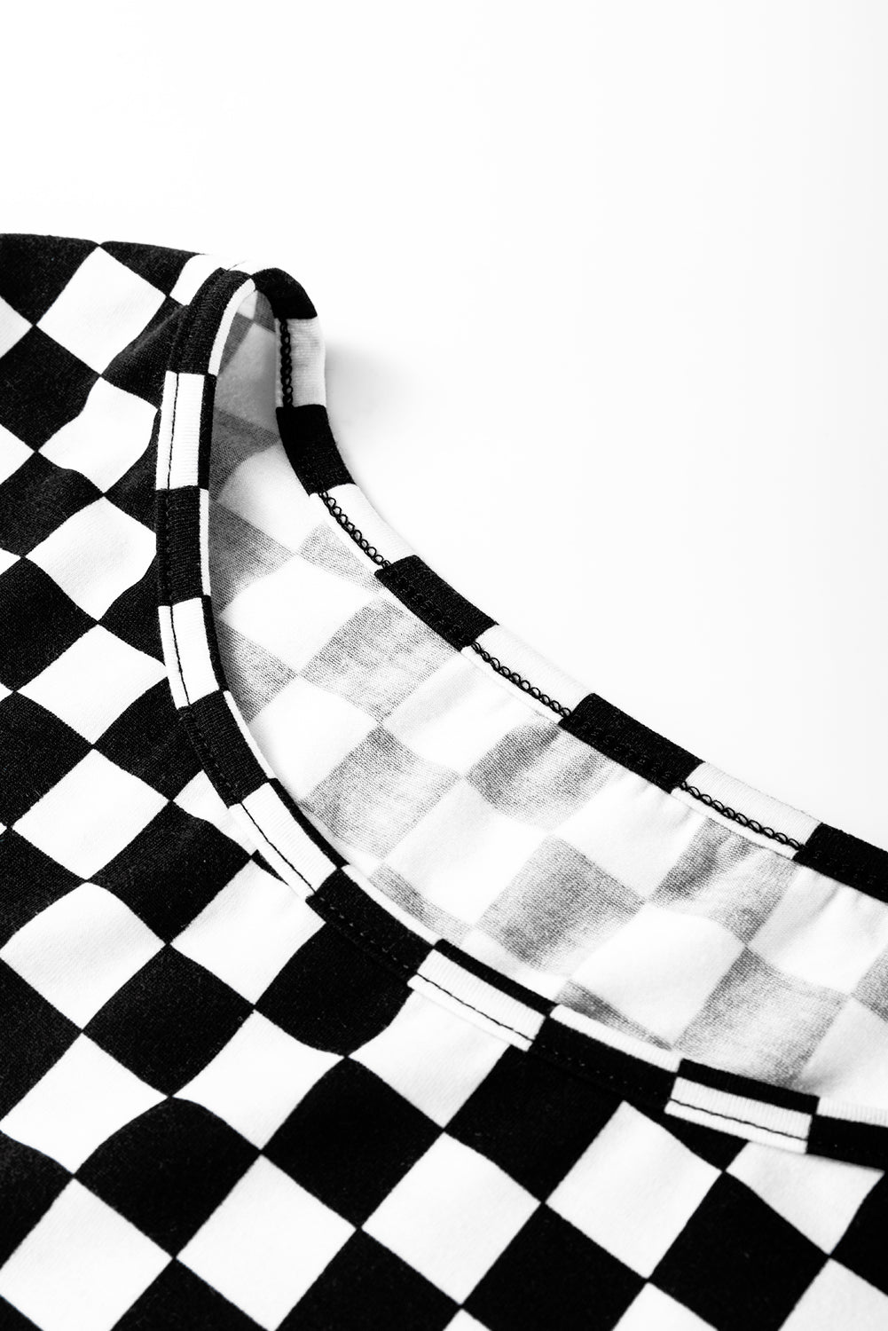 Black Checkered T Shirt