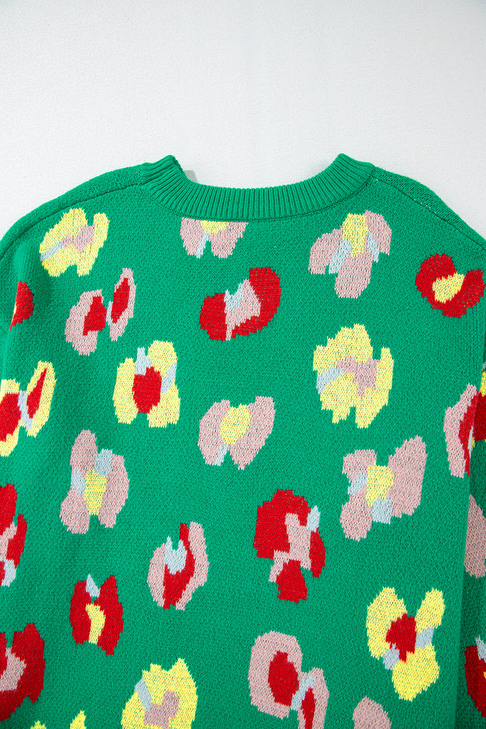 Green Drop Shoulder Sweater