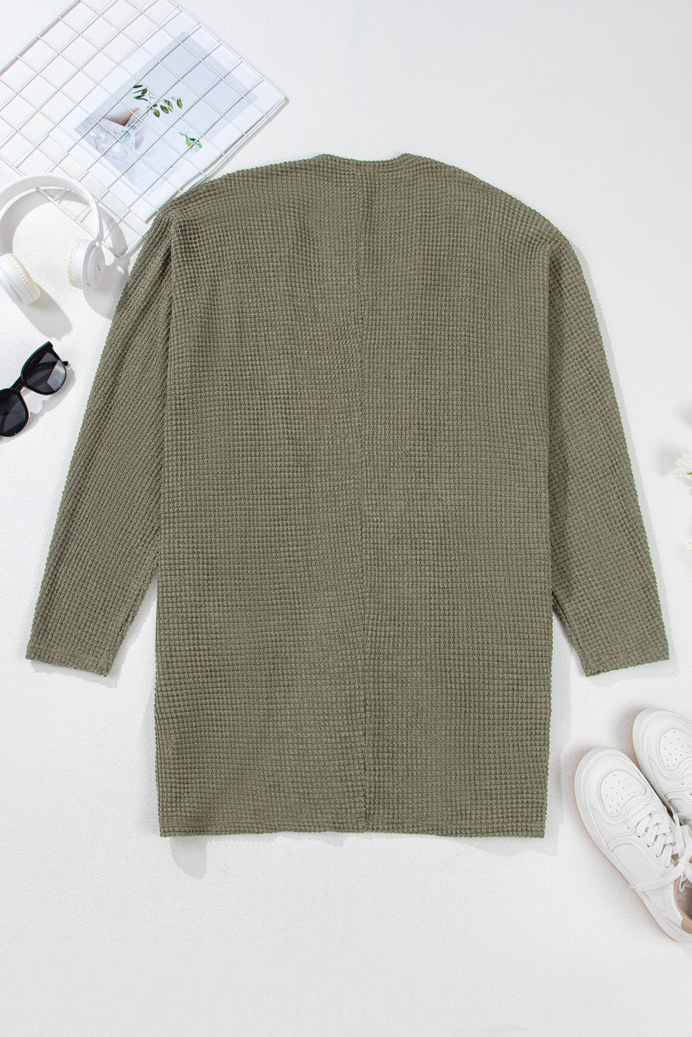 Waffle Knit Cardigan