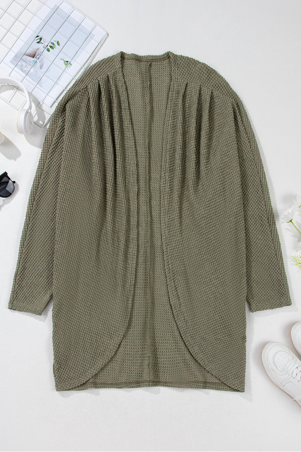 Waffle Knit Cardigan