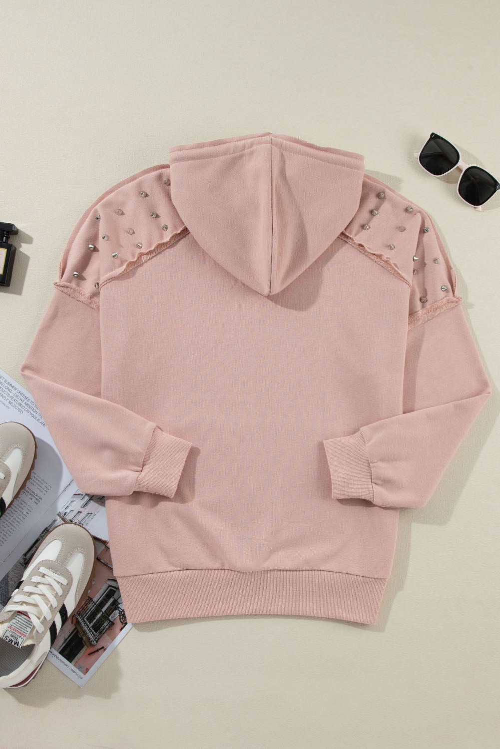 Rivet Stud Raglan Hoodie