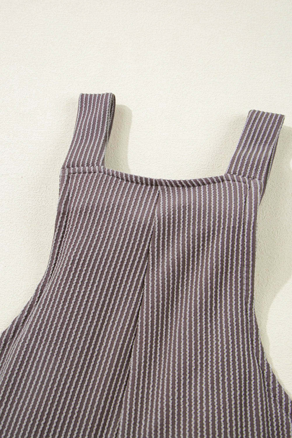 Gray Corded Adjustable Wide Leg Overall