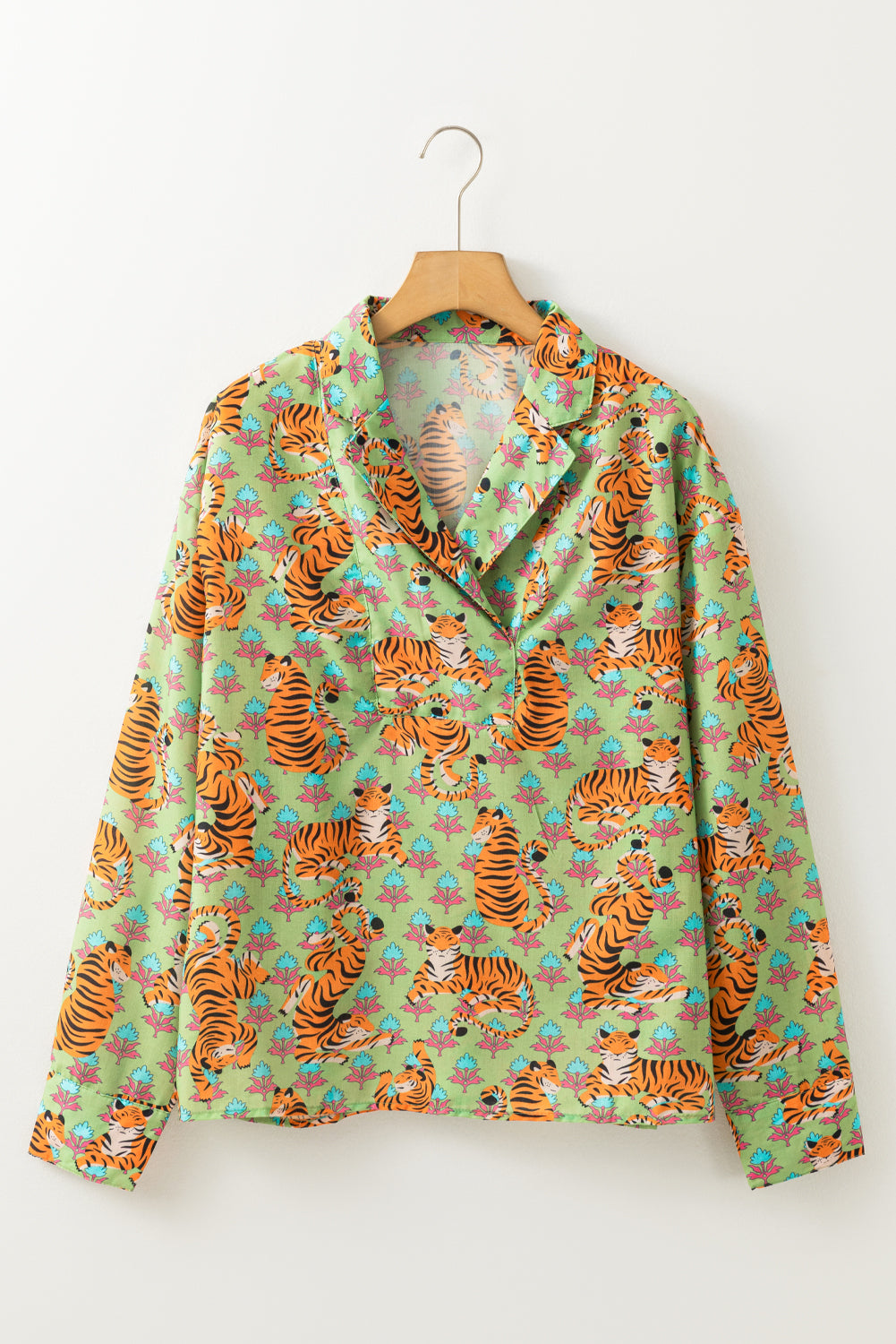 Tiger Floral Printed Shirt