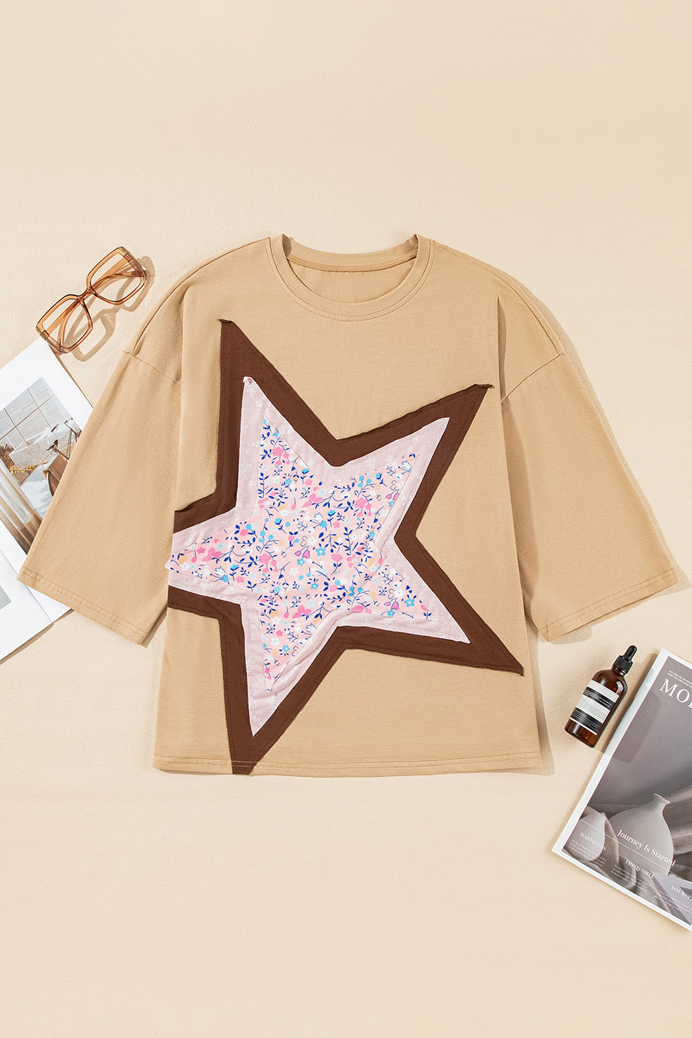 Floral Star Patchwork Top