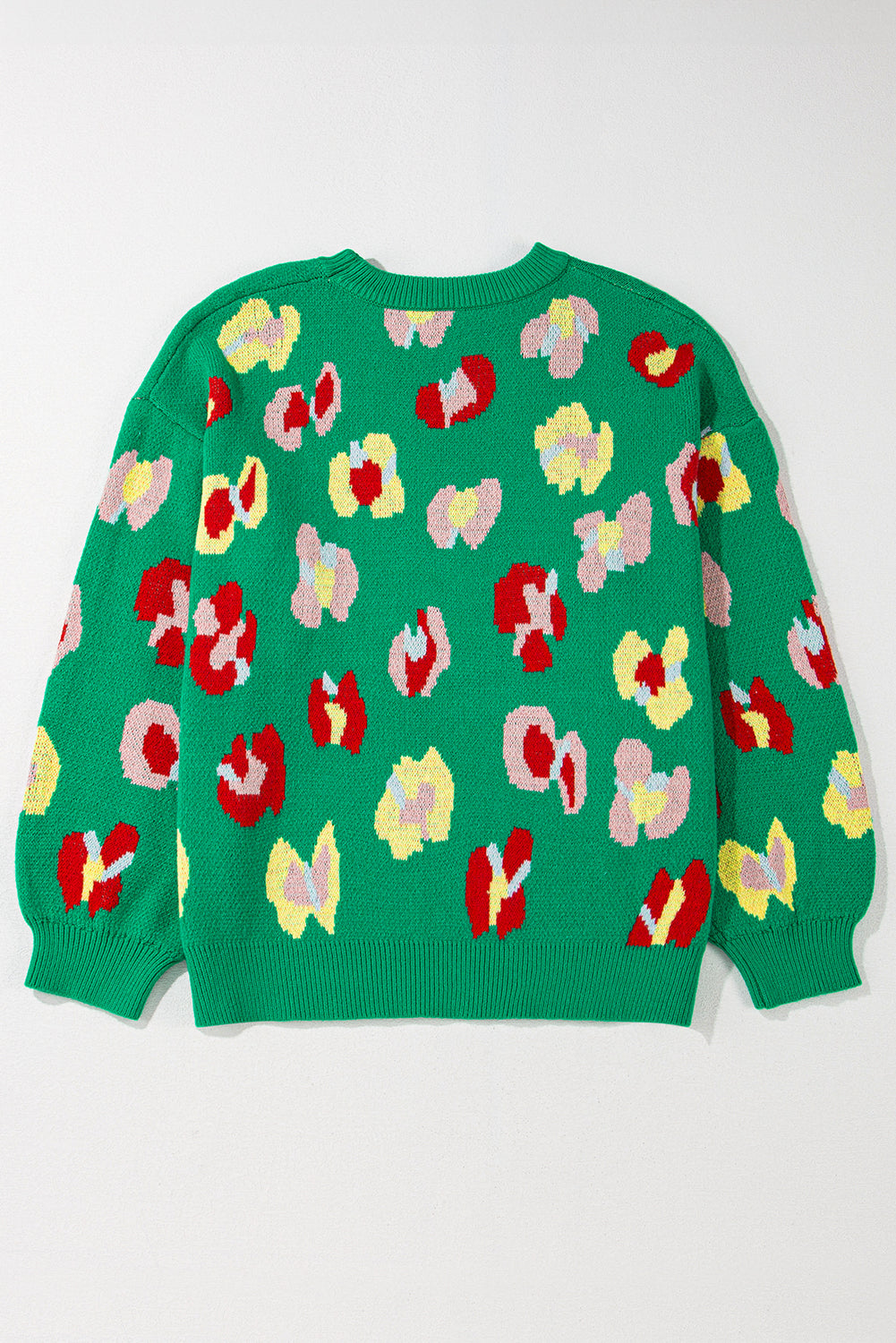 Green Drop Shoulder Sweater