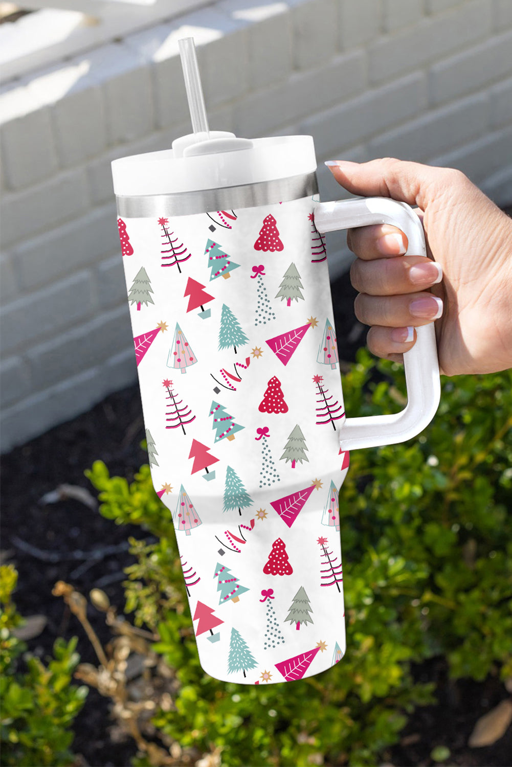 Deck The Halls 40oz Tumbler WHITE
