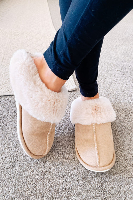 Cozy Nights Faux Suede Plush Lined Slippers