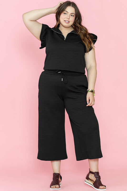 The Weekender Wide Leg Pants Set PLUS